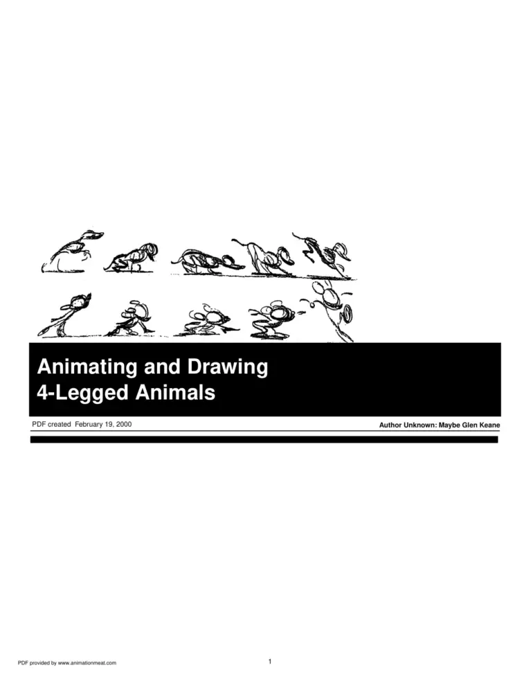 Animating and Drawing 4-Legged Animals