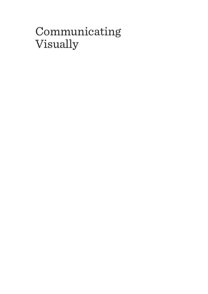 Communicating Visually: The Graphic Design of the Brand