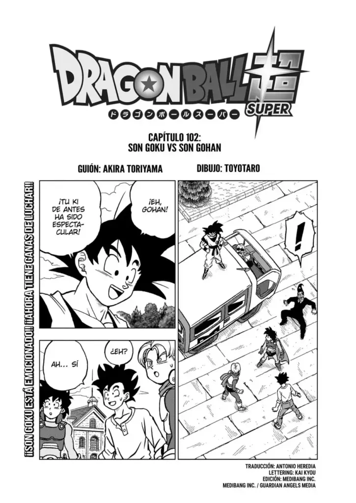 Dragon Ball Super: Capítulo 102 – Son Goku vs Son Gohan