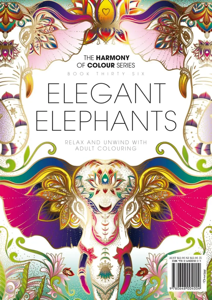 Elegant Elephants: Harmony of Colour Series Book Thirty Six