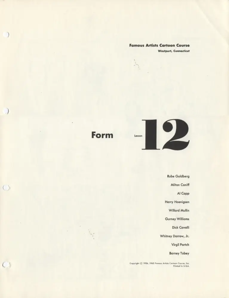 Famous Artists Cartoon Course