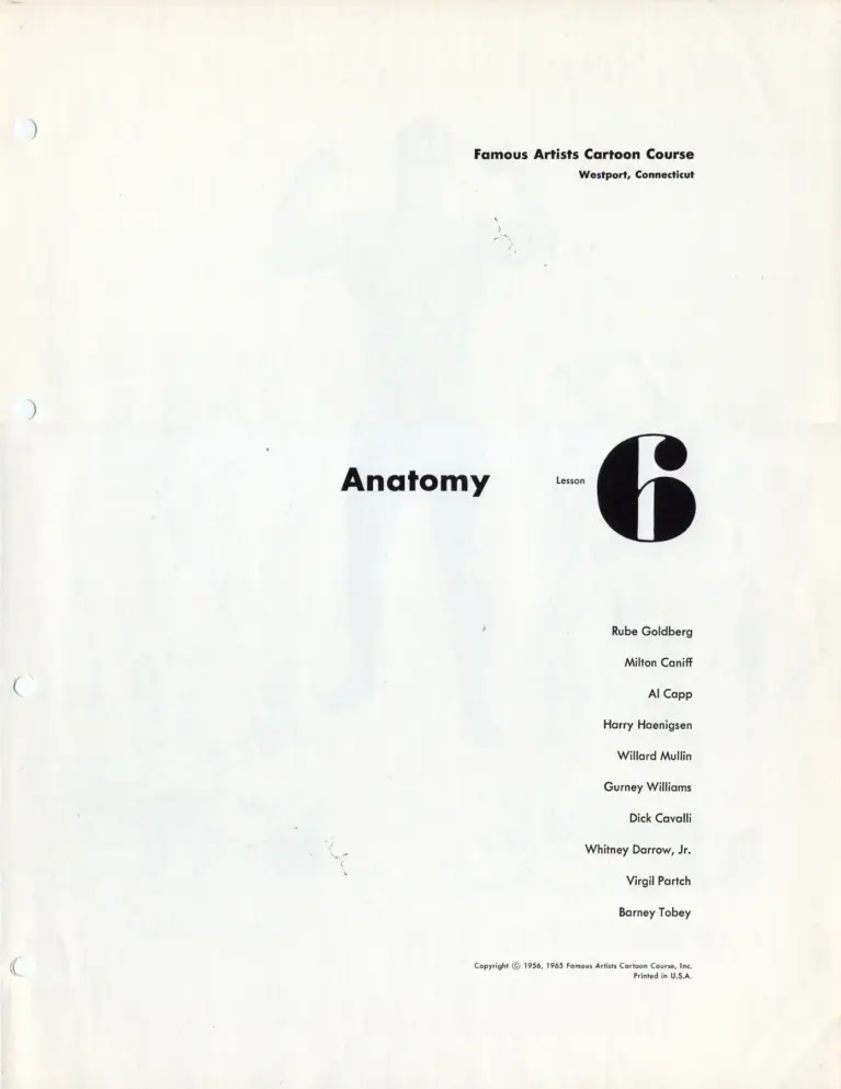 Famous Artists Cartoon Course: Anatomy