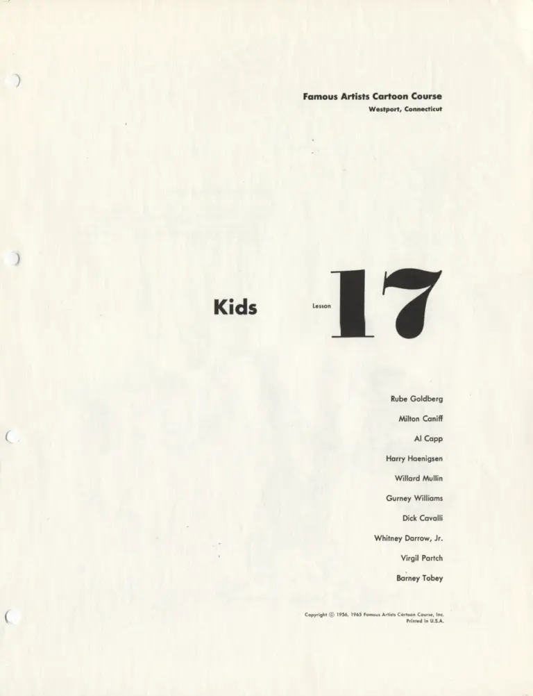 Famous Artists Cartoon Course: Kids
