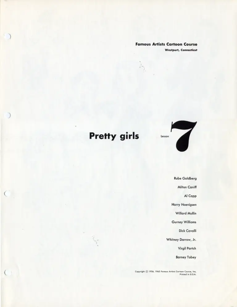 Famous Artists Cartoon Course: Pretty Girls