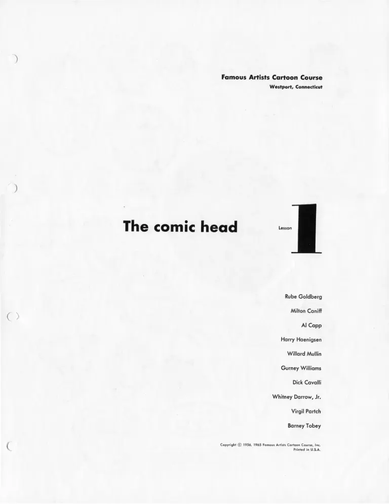 Famous Artists Cartoon Course: The Comic Head