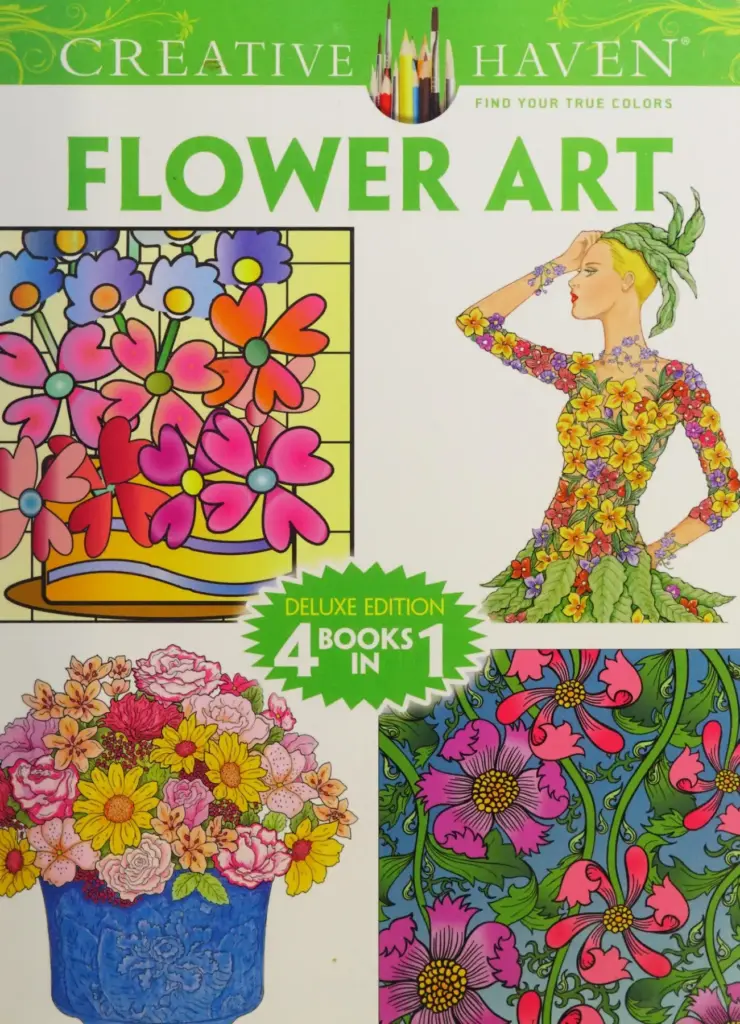 Flower Art Coloring Book: Deluxe Edition