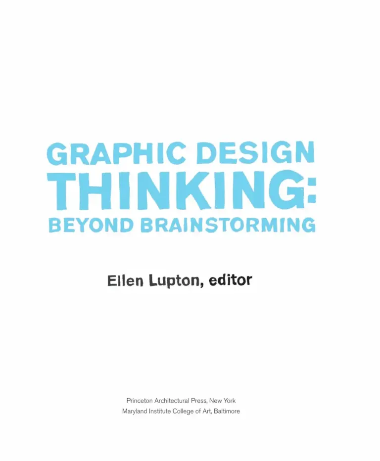 Graphic Design Thinking: Beyond Brainstorming