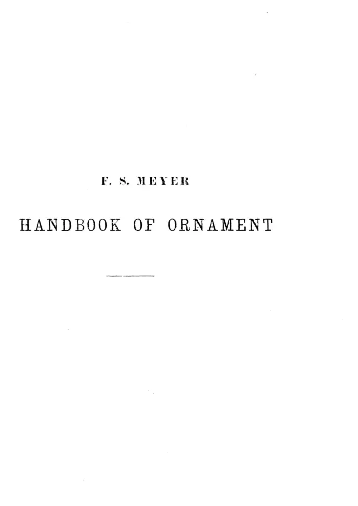 Handbook of Ornament