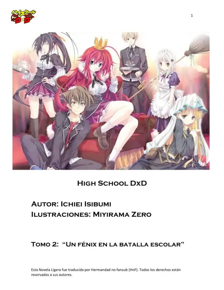High School DxD: Tomo 2: Un Fénix En La Batalla Escolar