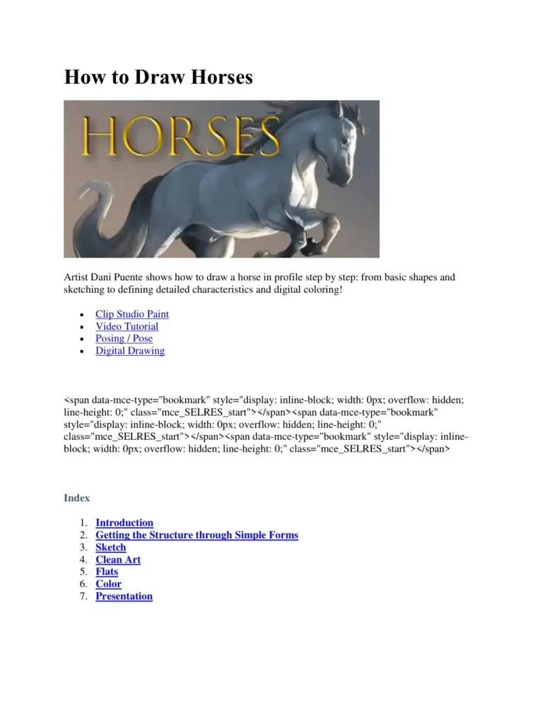 How to Draw Horses