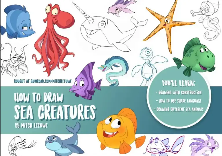 How to Draw Sea Creatures