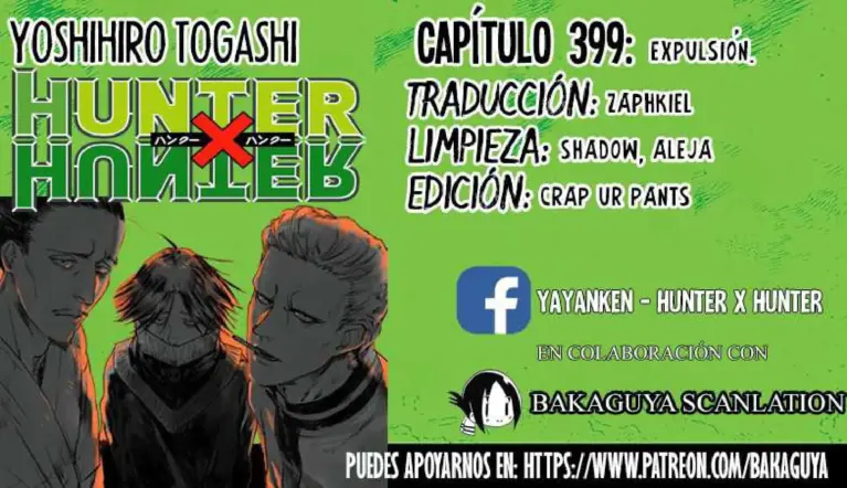 Hunter x Hunter Capítulo 399 – Expulsión
