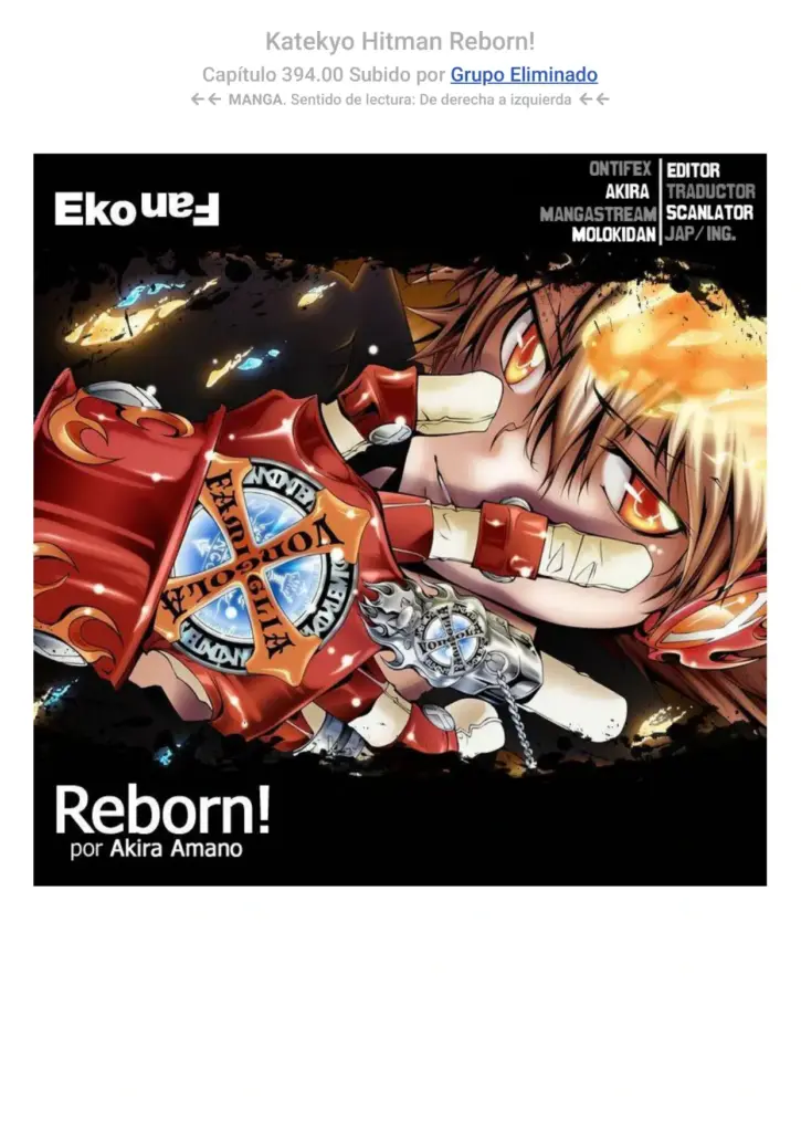 Katekyo Hitman Reborn! Capítulos 394-402