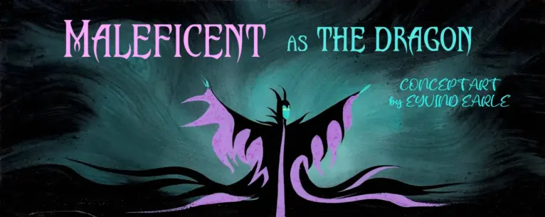 Maleficent as the Dragon Concept Art by Eyvind Earle