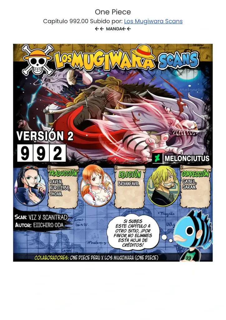 One Piece: Capítulos 992-1000
