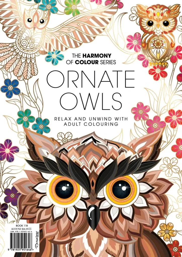 Ornate Owls: Colouring Book Issue 118