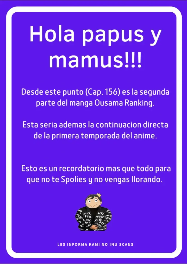 Ousama Ranking: Capítulo 156