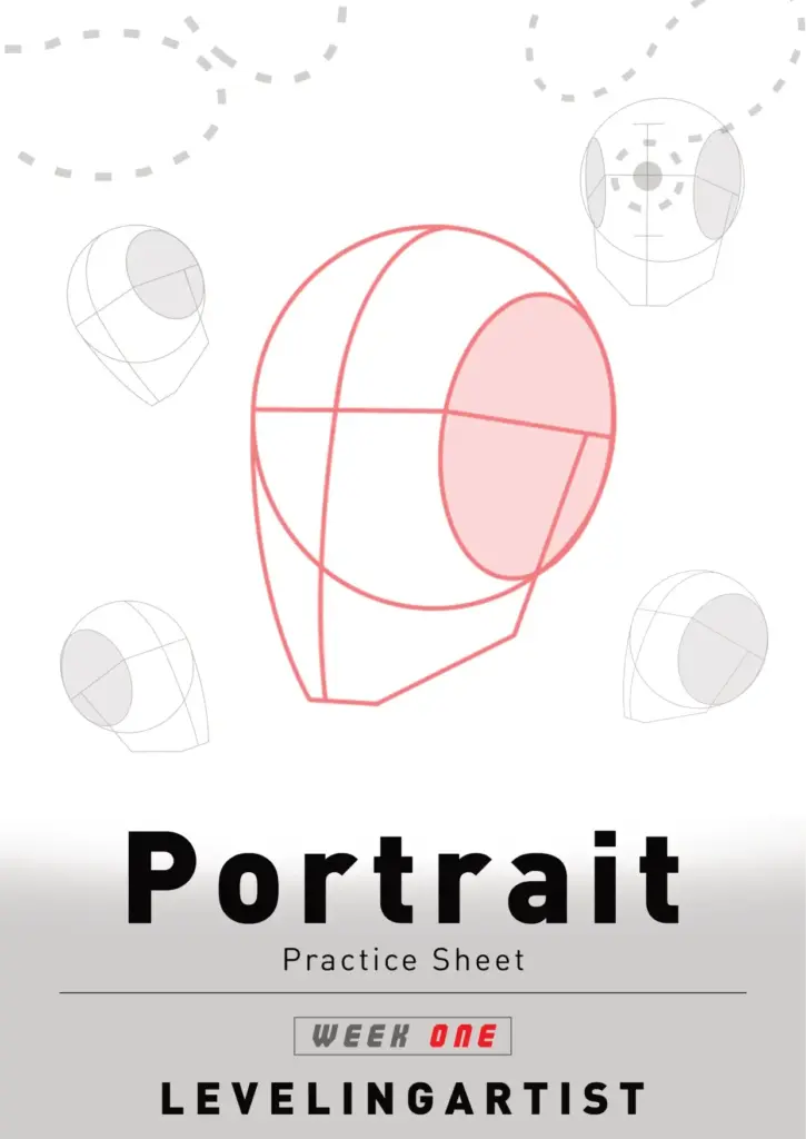 Portrait Practice Sheet: Week One – LEVELINGARTIST