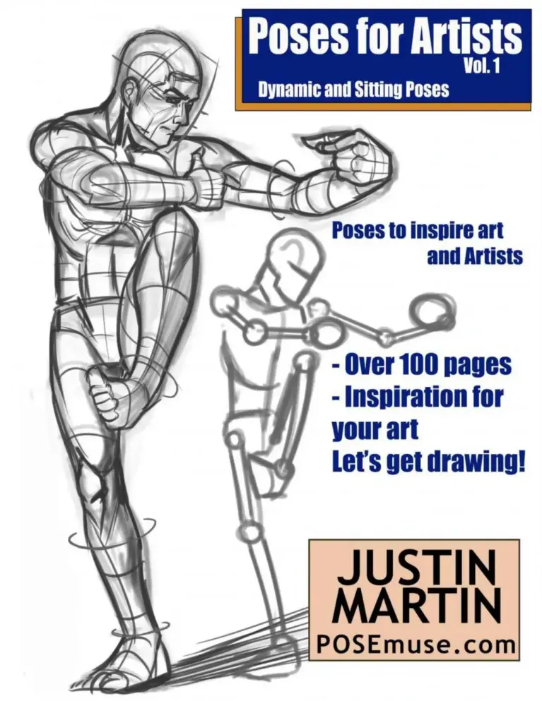 Poses for Artists – Dynamic & Sitting: An Essential Reference for Figure Drawing and the Human Form (Inspiring Art and Artists Book 1)