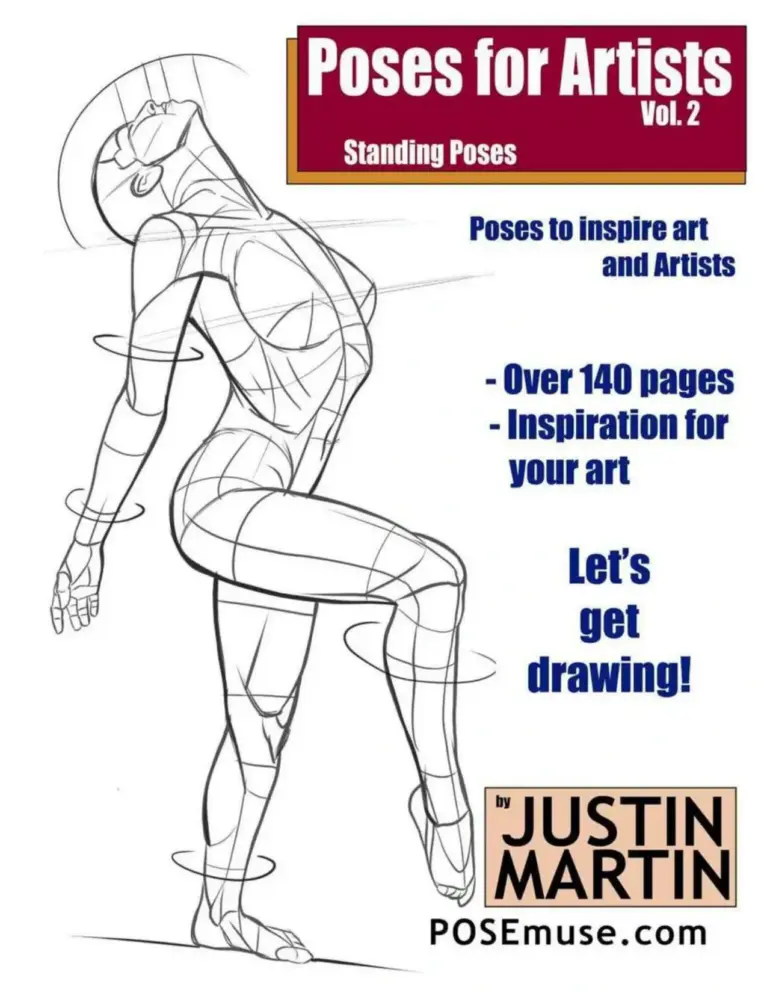Poses for Artists Volume 2 – Standing Poses: An Essential Reference for Figure Drawing and the Human Form (Inspiring Art and Artists)