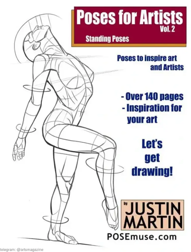 Poses for Artists Volume 2 – Standing Poses: An Essential Reference for Figure Drawing and the Human Form (Inspiring Art and Artists)