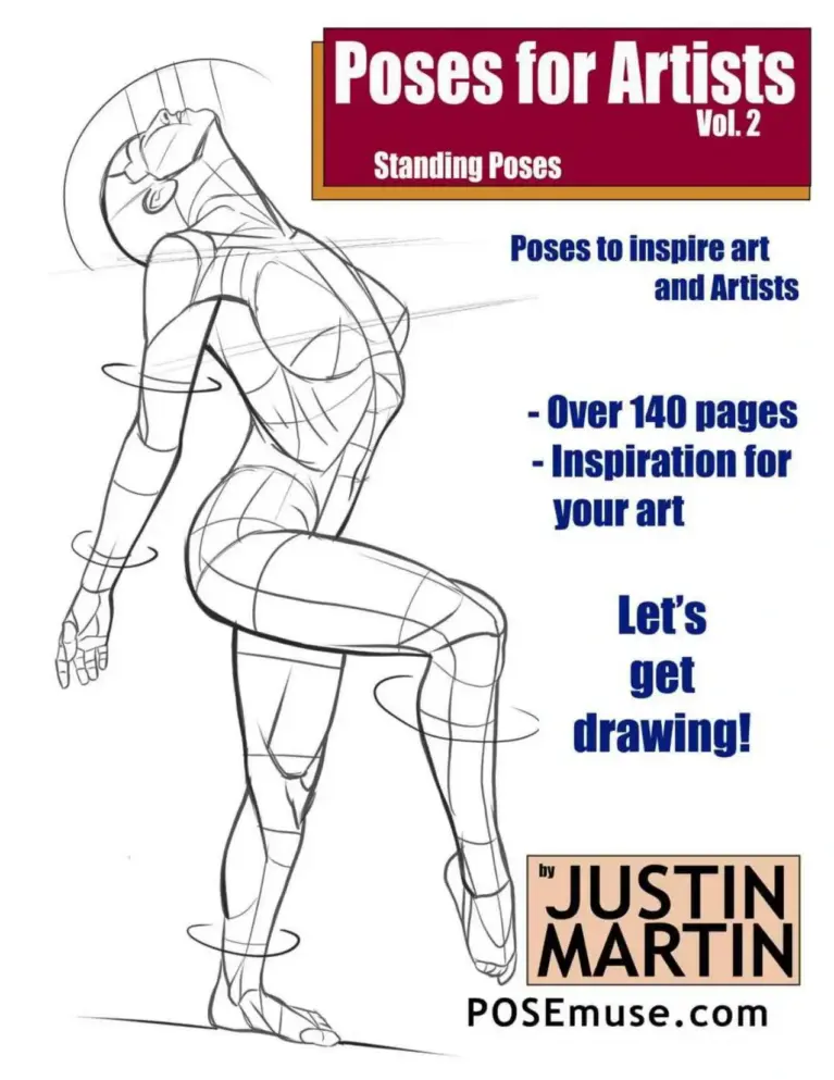 Poses for Artists Volume 2 – Standing Poses: An Essential Reference for Figure Drawing and the Human Form (Inspiring Art and Artists)