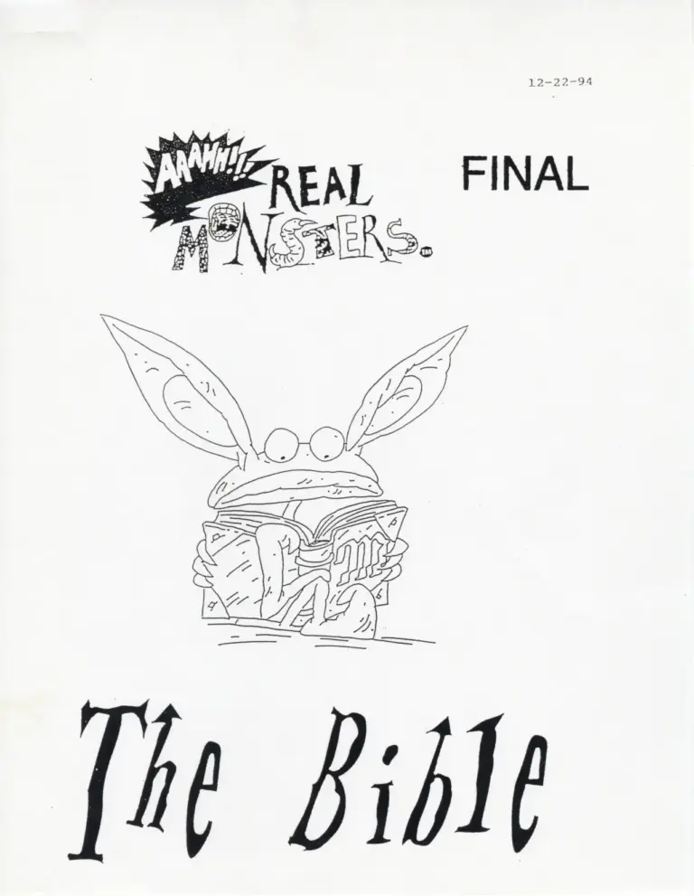 Real Monsters Show Bible