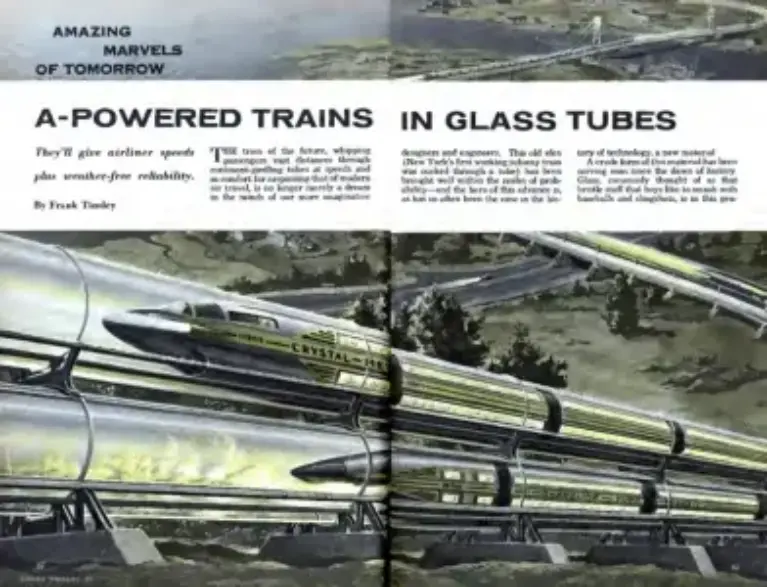 Science and Mechanics June 350: 600-MPH Magnetic Passenger Missile