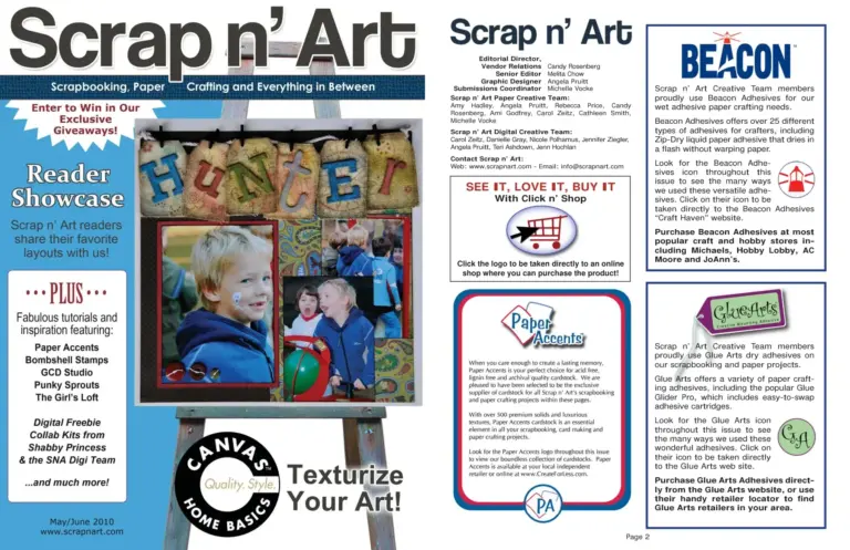 Scrap n’ Art Magazine – March/April 2010