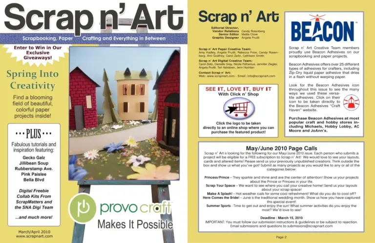 Scrap n’ Art Magazine – March/April 2010