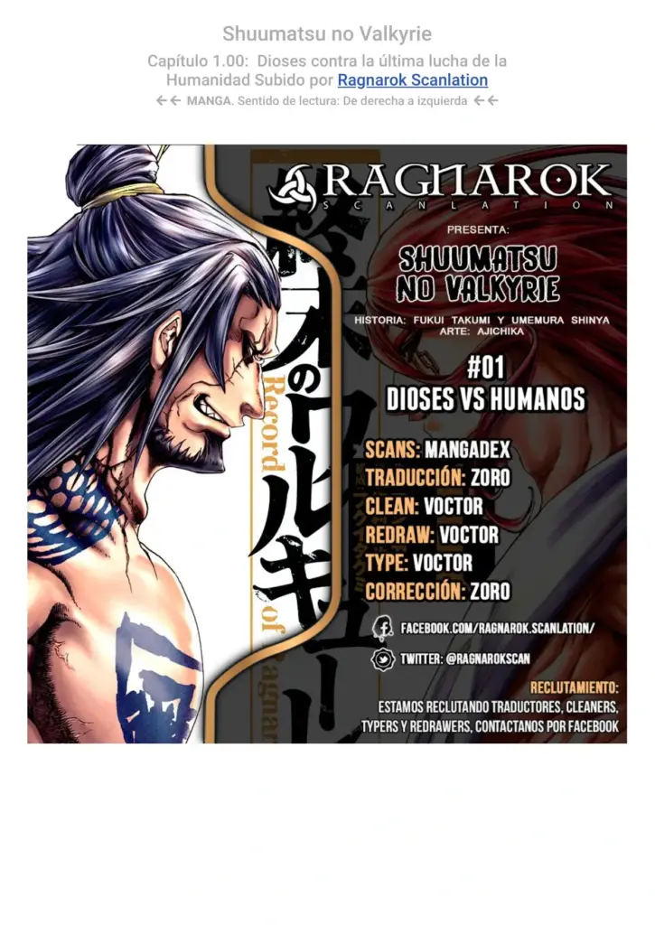 Shuumatsu no Valkyrie Capítulo 1.00: Dioses contra la última lucha de la Humanidad