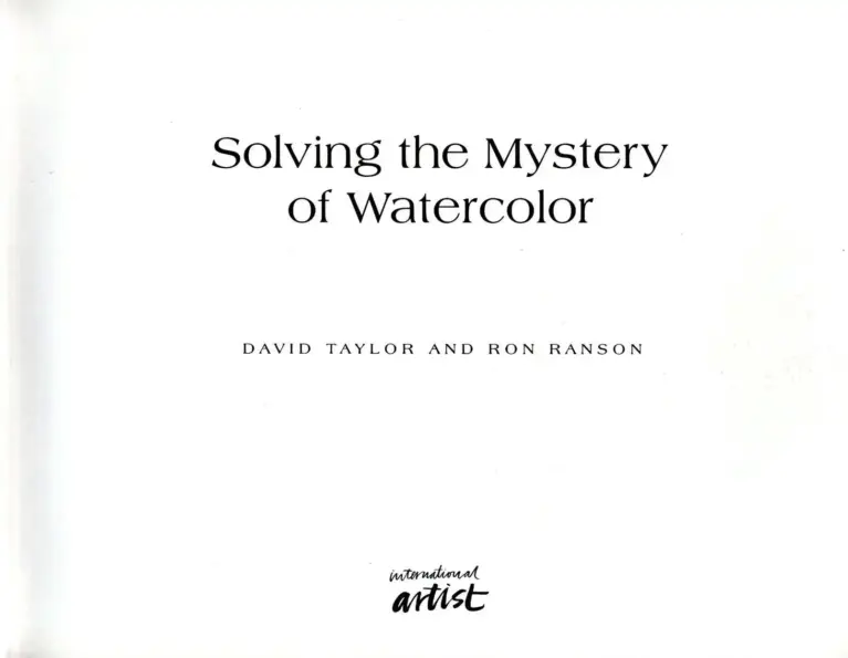 Solving the Mystery of Watercolour