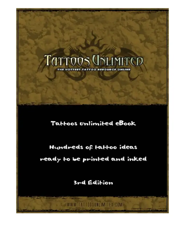Tattoos Unlimited: The Hottest Tattoo Resource Online