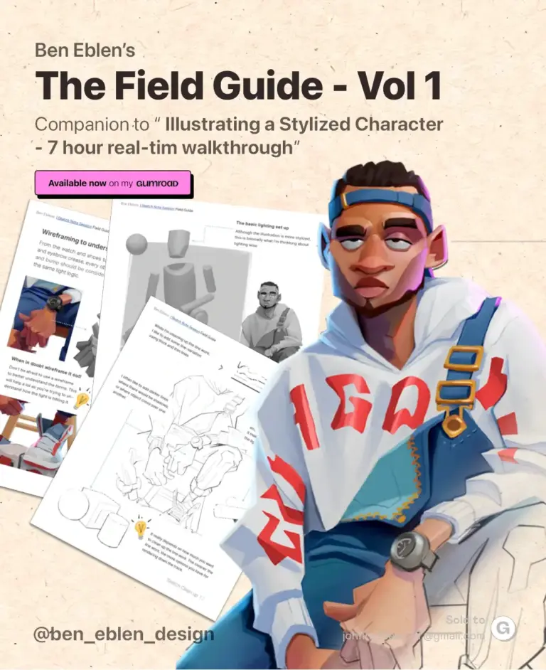 The Field Guide – Vol 1: Companion to Illustrating a Stylized Character – 7 Hour Real-Time Walkthrough