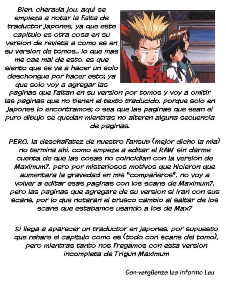 Trigun Maximum: Capítulo 74