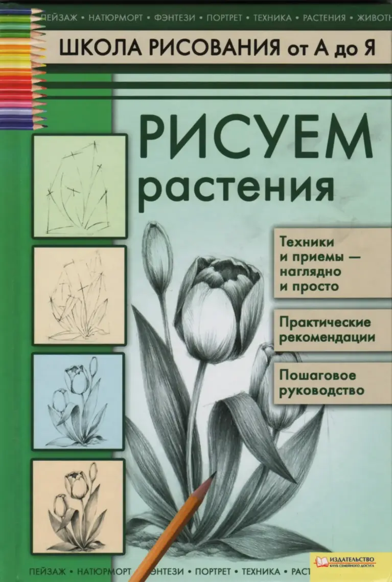 Школа рисования от А до Я. Рисуем растения