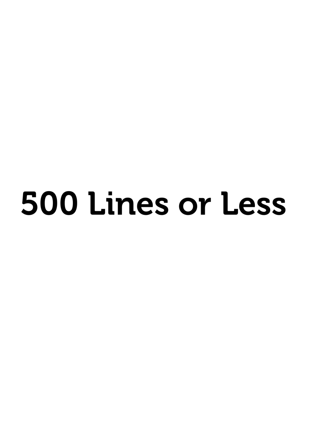 cover of 500 lines or less: experienced programmers solve interesting problems