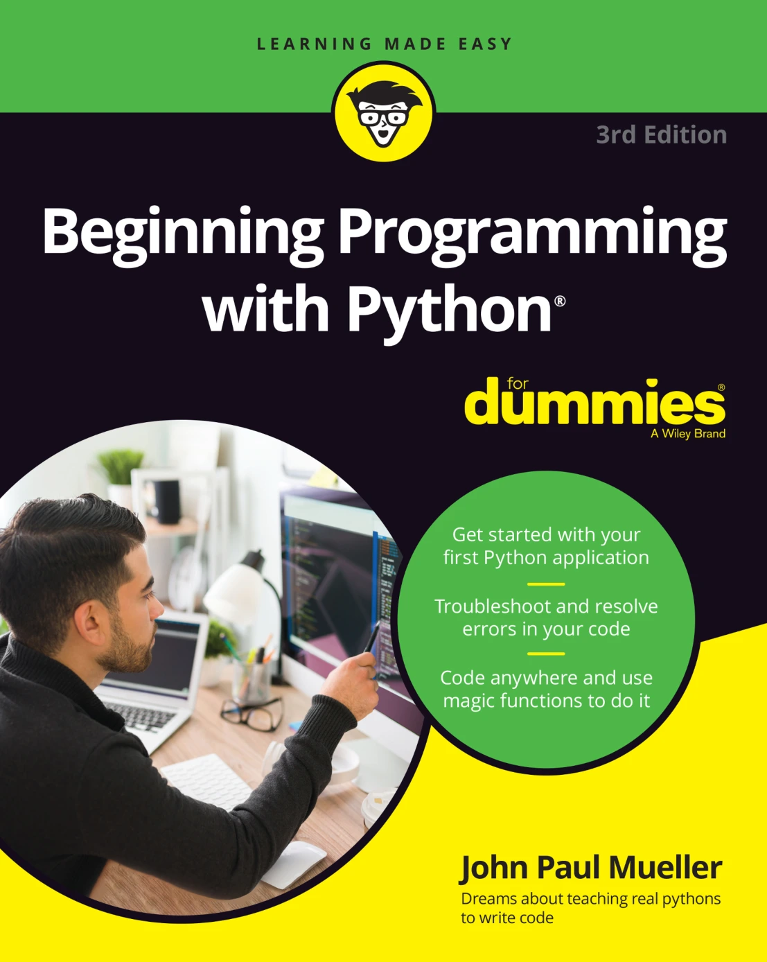 cover of beginning programming with python for dummies, 3rd edition