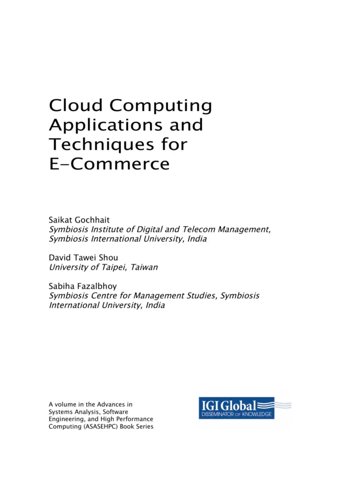 Cloud Computing Applications and Techniques for E-Commerce
