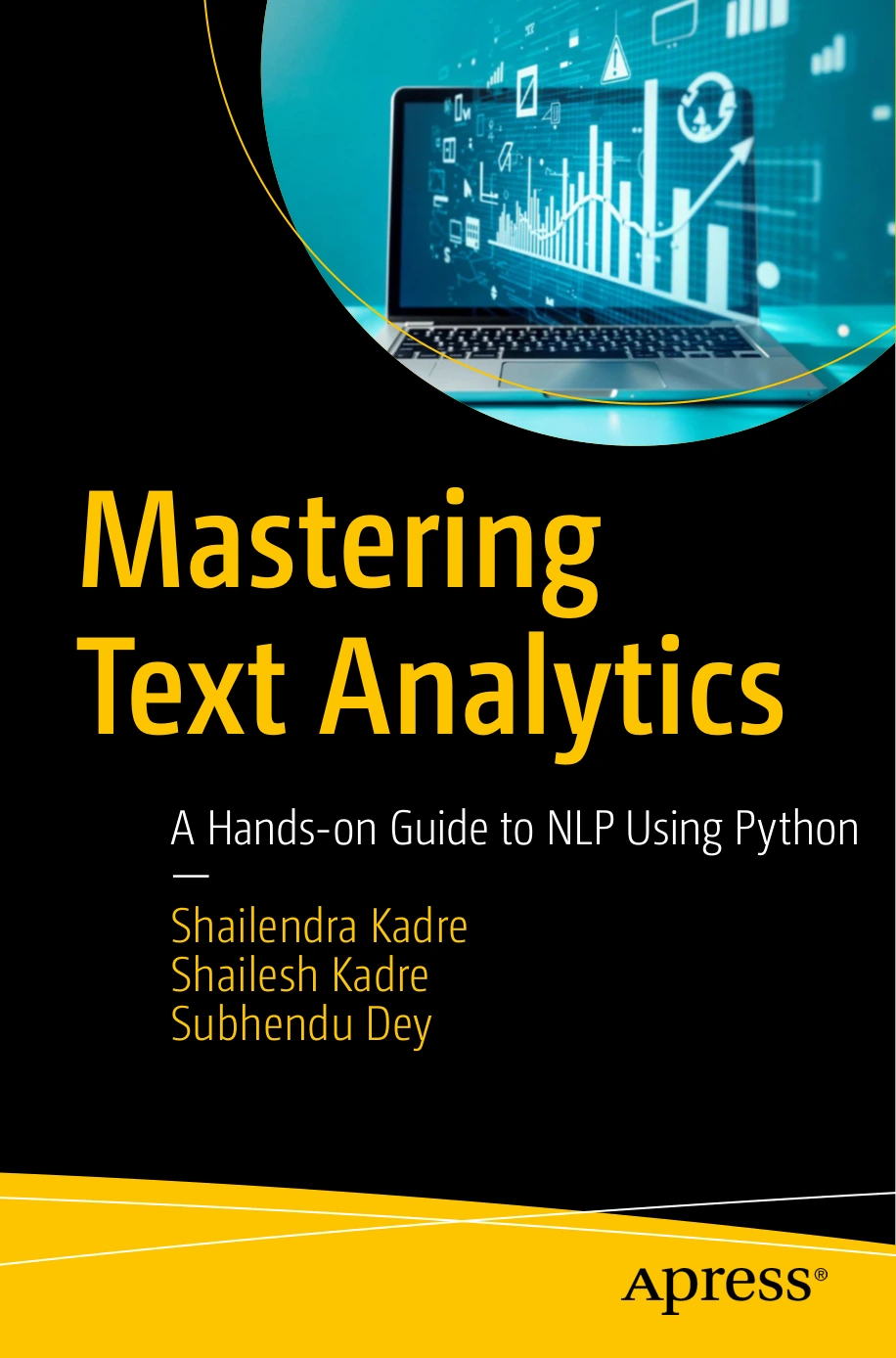 cover of mastering text analytics: a hands-on guide to nlp using python