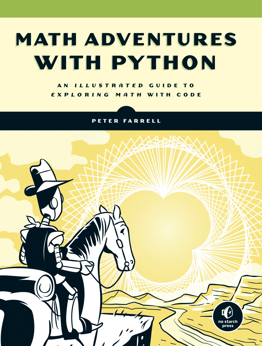 cover of math adventures with python: an illustrated guide to exploring math with code