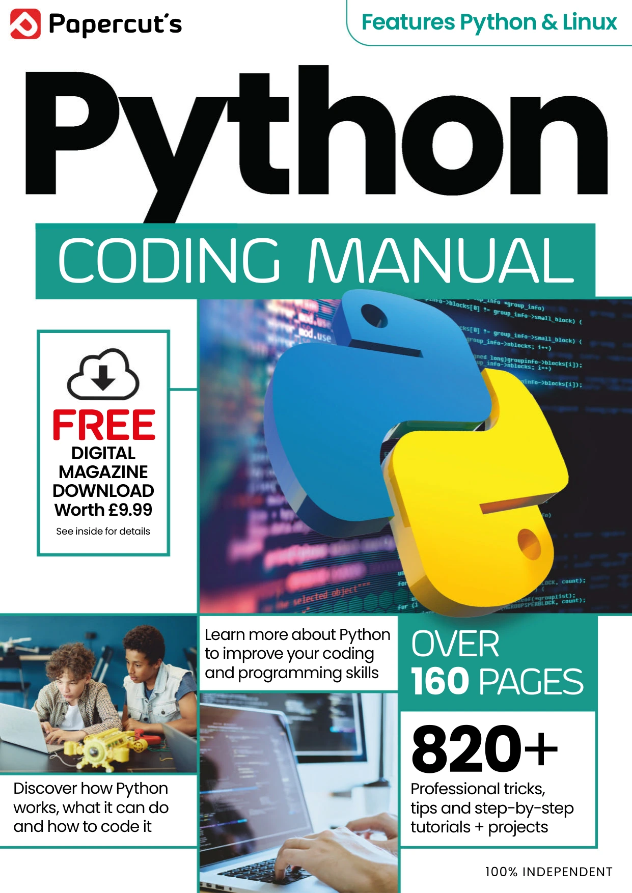 cover of python & linux coding manual - issue 7, 2025