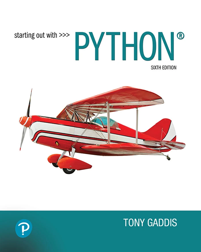 cover of starting out with python, 6th edition