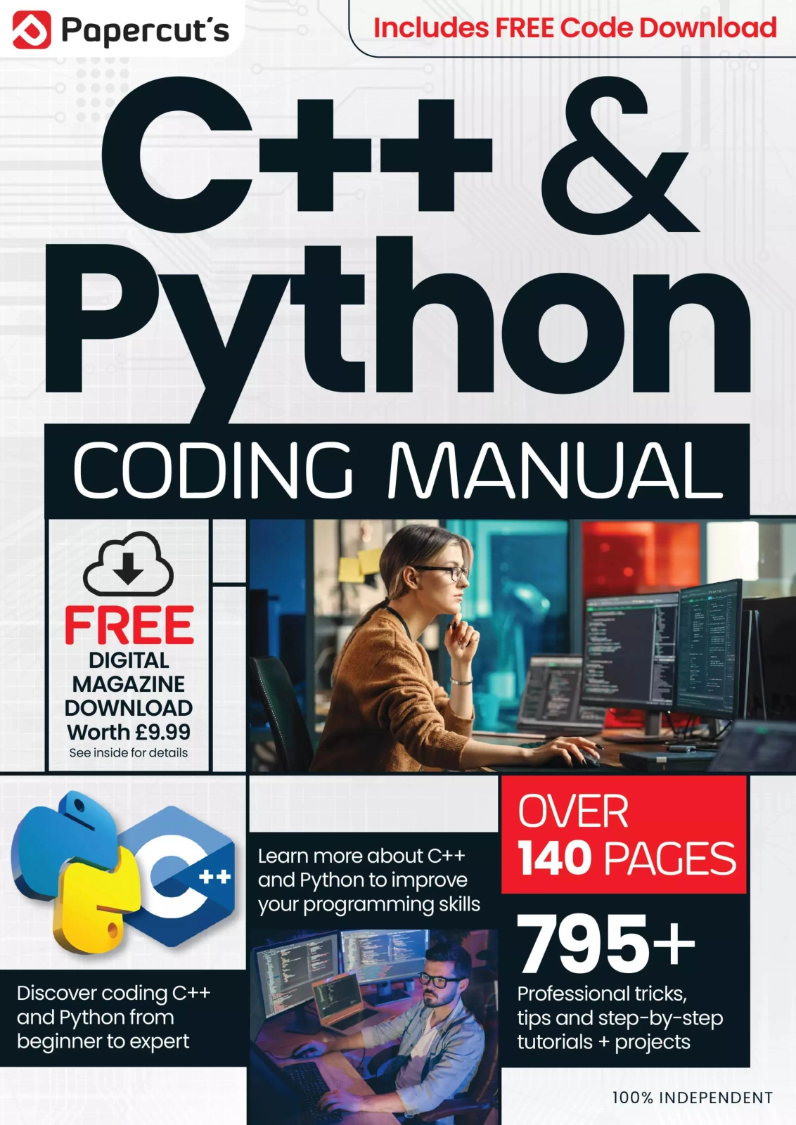 cover of the complete c++ & python manual - 19th edition 2024
