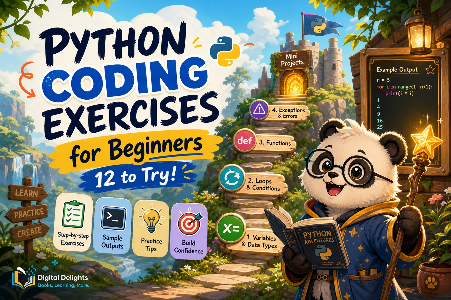 Python Practice Problems with Solutions: 4 Exercises