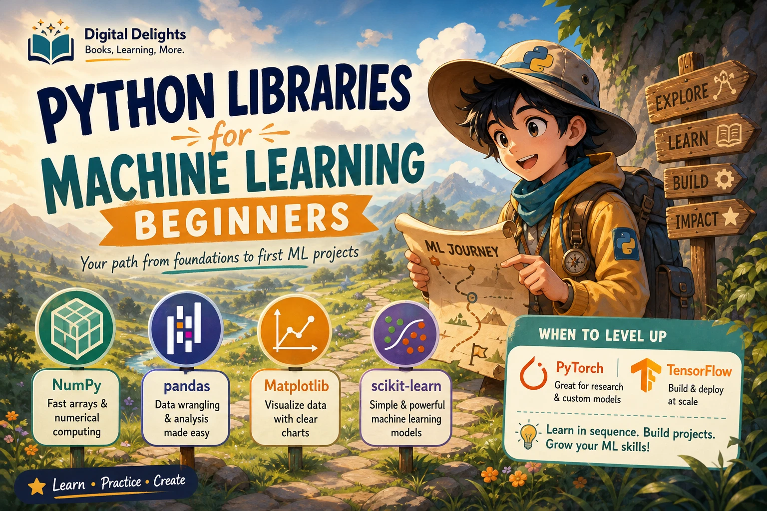 Laptop displaying a simple data chart and machine-learning workflow for Python beginners
