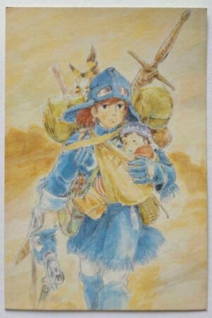 Nausicaa of the valley of the wind vintage post card 1986 animage Studio Ghibli