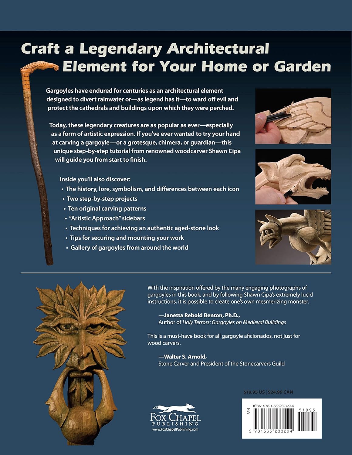 Carving Gargoyles, Grotesques, and Other Creatures of Myth: History, Lore, and 12 Artistic Patterns (Fox Chapel Publishing) 350 Photos, 2 Step-by-Step Projects, Woodcarving…