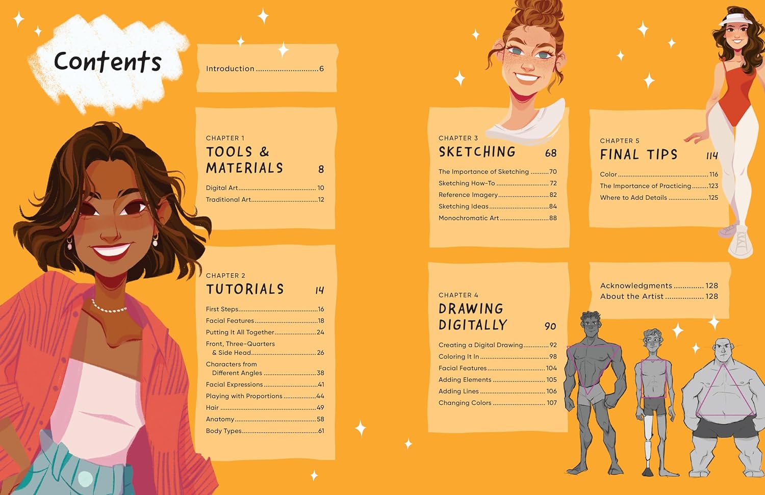 Dynamic Character Design: Draw faces and figures with pencil, markers, digital tools, and more
