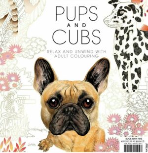 Harmony of Colour Book 69 - PUPS And CUBS - Adult Colouring 36 Designs - NEW